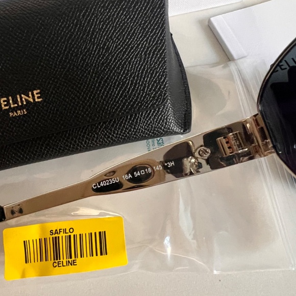 CELINE EYEWEAR Oval-frame silver-tone and acetate sunglasses - Picture 3 of 9